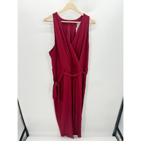 Grace Karin Red Sleeveless One Piece Romper Jumpsuit Viscose Blend Women 2XL NWT - Picture 1 of 10